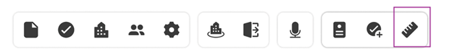 Measure Icon A screenshot showing the Menu with the Measure icon selected