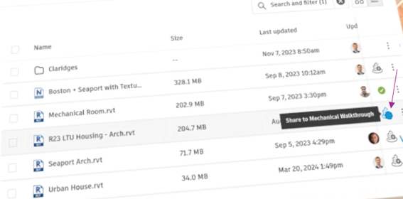 Share a File from File Browser A screenshot in VR showing the Share to Workshop button for a file in the file browser