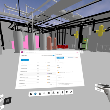 Screenshot of Issues Menu
