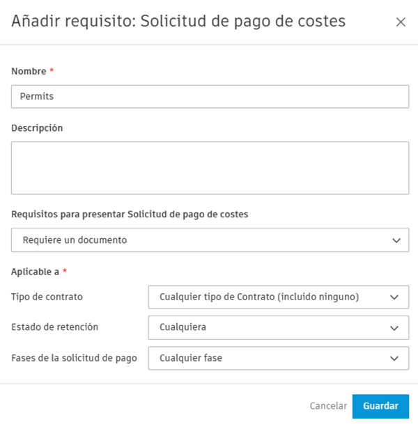 Ejemplo de nota de pago de cumplimiento