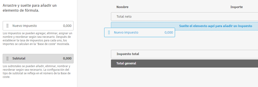 Añadir nuevo impuesto