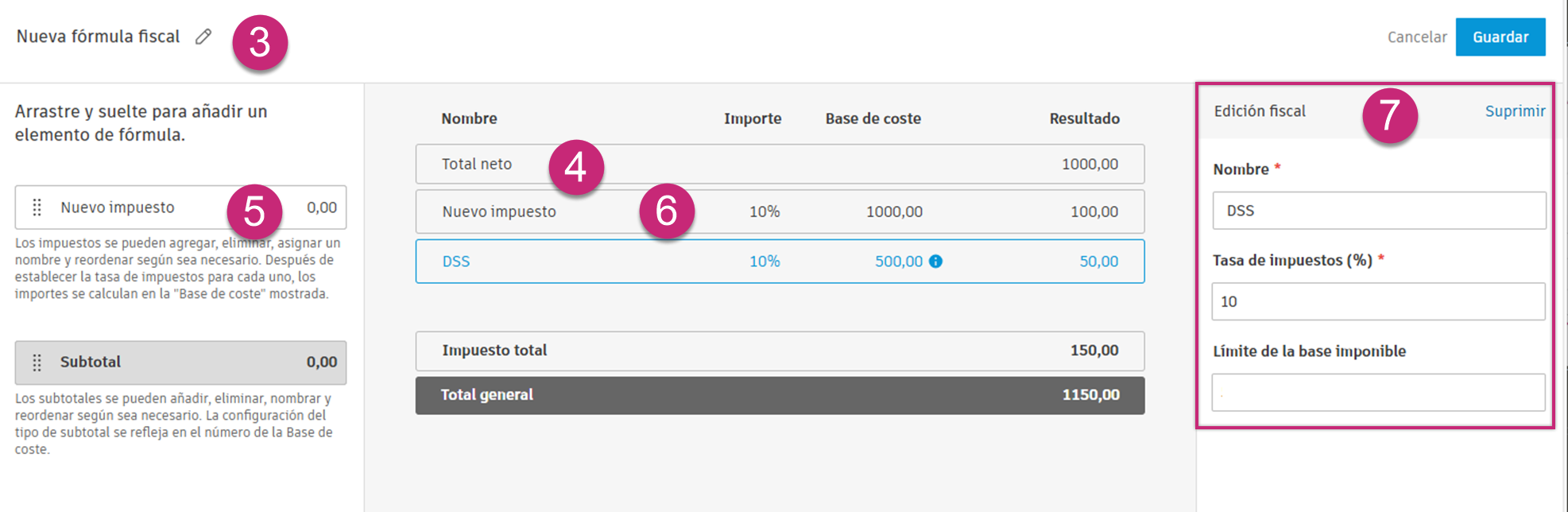 Editar nuevo impuesto