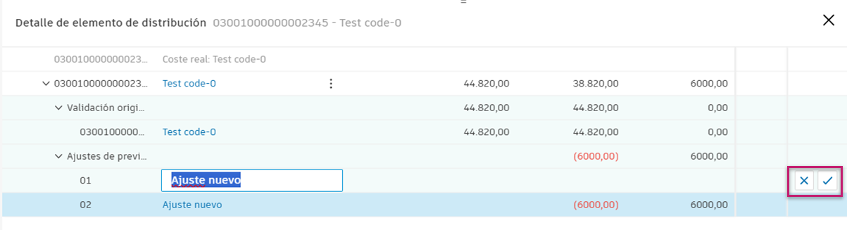 Aprobar ajuste de previsión