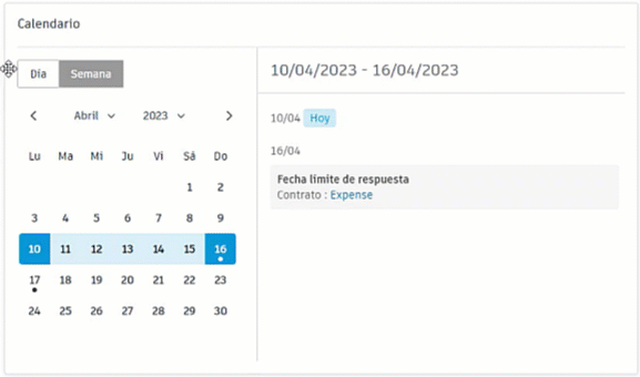 Funciones del calendario