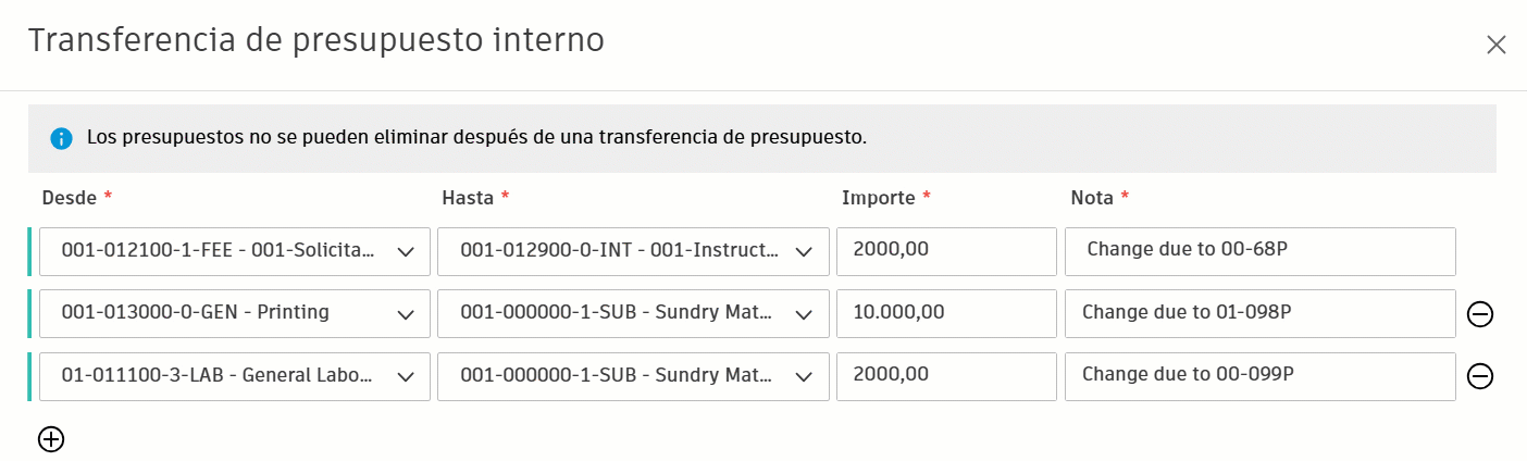 Copiar presupuesto en todos los elementos