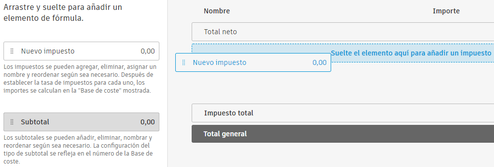 Añadir nuevo impuesto