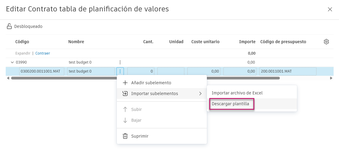 Descargar plantilla de SOV