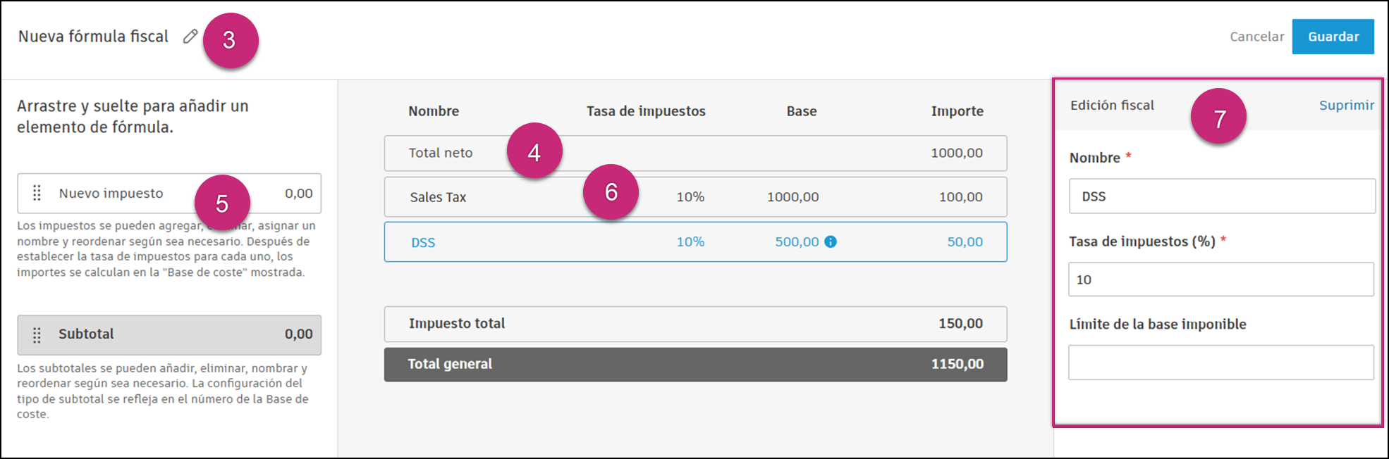 Editar nuevo impuesto