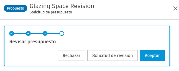 Acciones de flujo de trabajo de RFQ