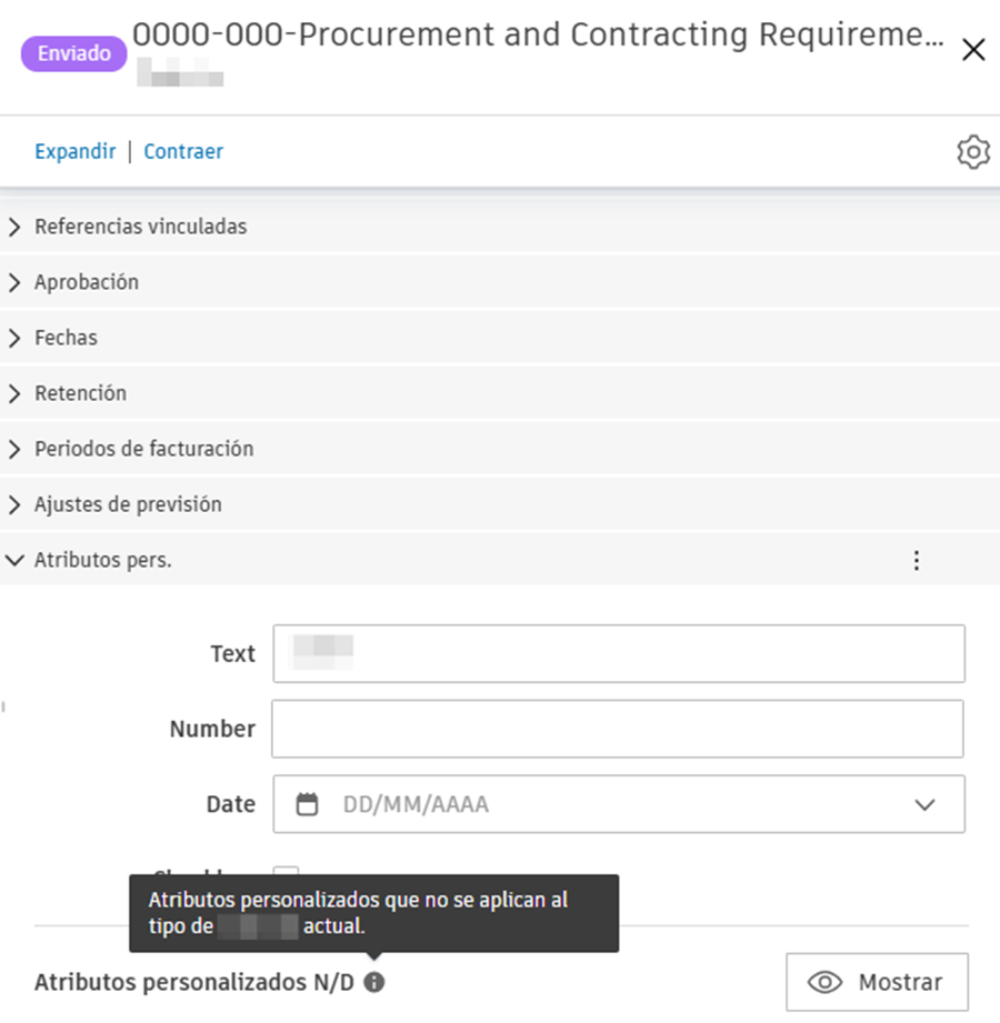 Mostrar atributos personalizados e información de herramientas de notificación