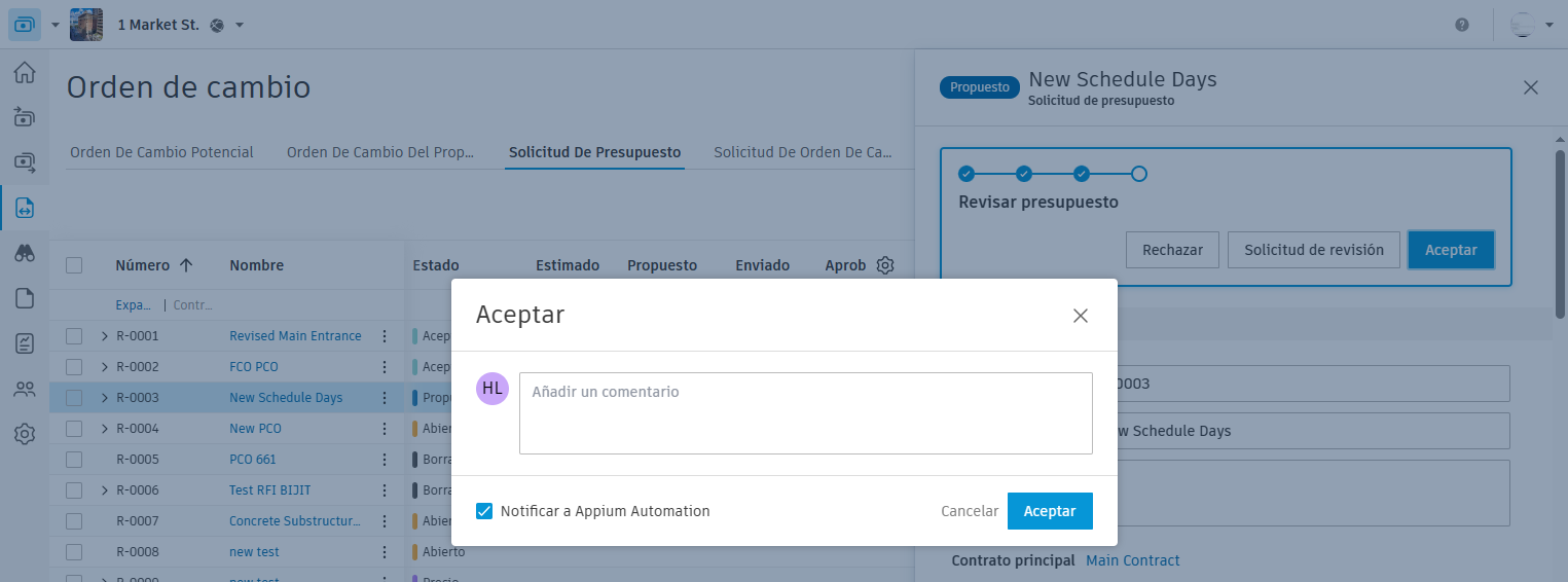 Ejemplo de respuesta a proveedor