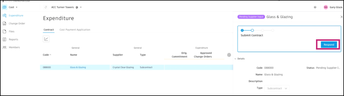 Botón Respuesta del proveedor