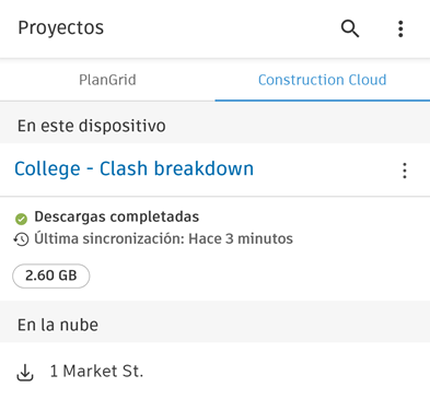 Proyecto en el dispositivo