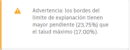advertencia de inviabilidad