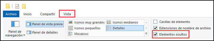 Mostrar elementos ocultos