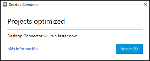 Cuadro de diálogo Optimizar proyectos