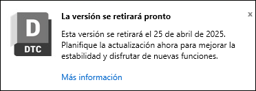 Notificación de retirada a finales de este año