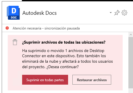 Pantalla de inicio: Notificaciones de supresión