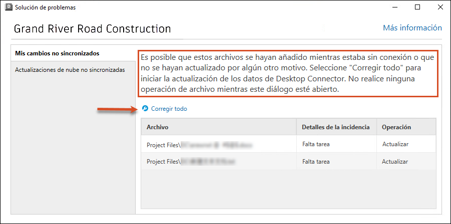 Botón Corregir todo de la herramienta de resolución de problemas