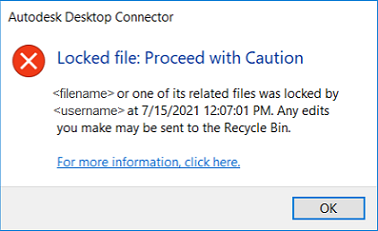 Cuadro de diálogo Archivo bloqueado