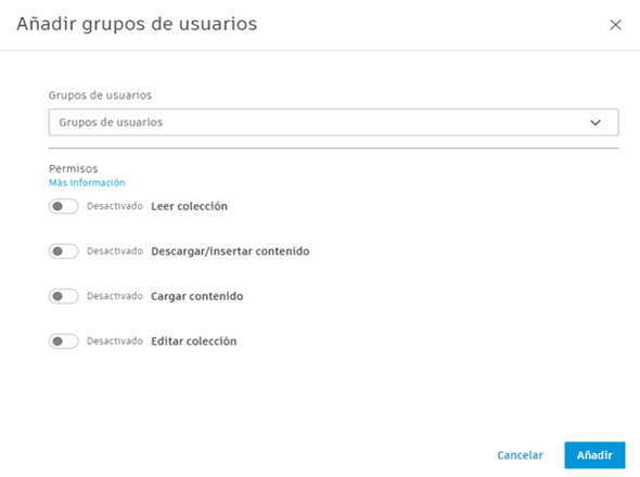 Añadir grupos de usuarios