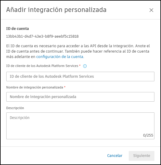 Añadir integraciones personalizadas