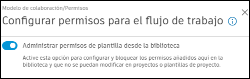 Administrar permisos de plantilla desde la Biblioteca