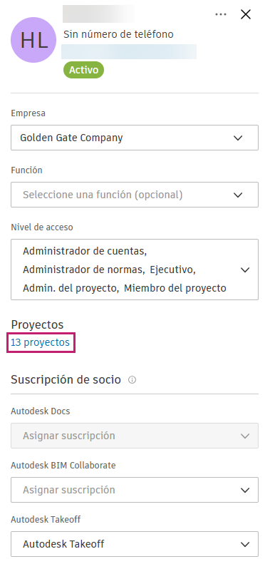 Acceso a los detalles de miembro