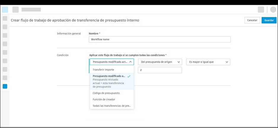 Nueva opción en flujos de trabajo