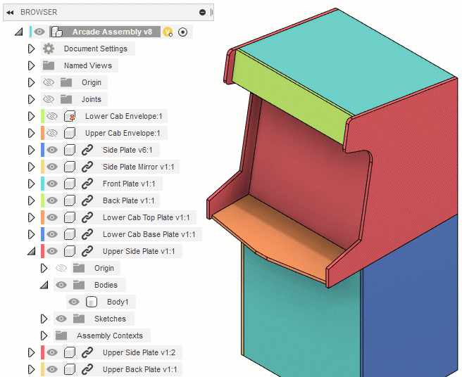animación de modificación de visibilidad