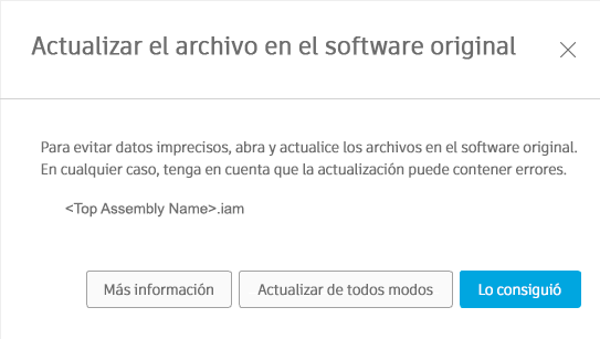 cuadro de diálogo archivo de actualización de anycad
