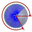 diagrama de ángulo radial: desde