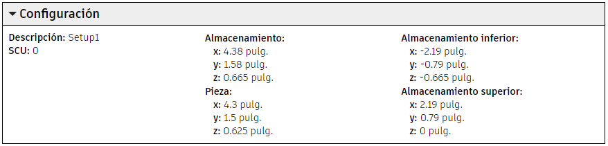 resto de configuración de programa cn
