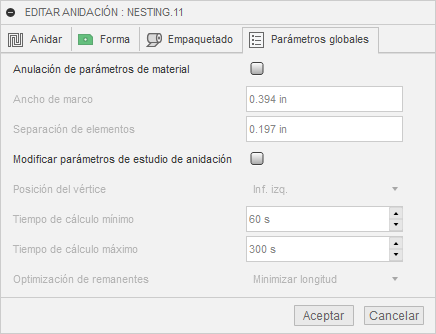 parámetros globales