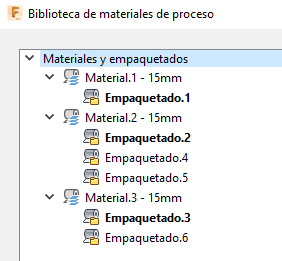 Definición del material