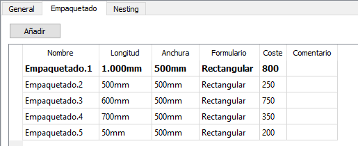 Descripción general de Empaquetado