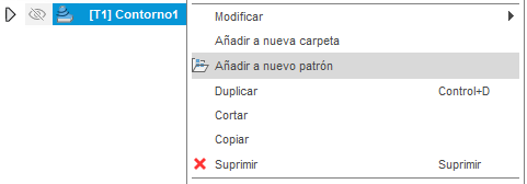 menú contextual nuevo patrón