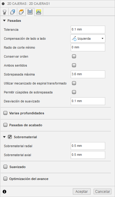 ficha pasadas del cuadro de diálogo de cajera 2D