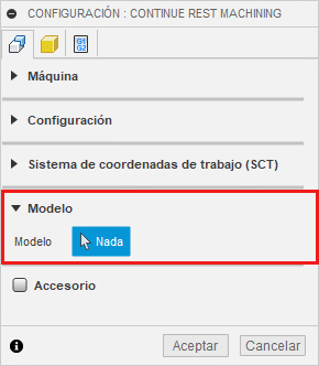 Anular selecciones de modelo