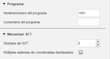 cuadro de diálogo configuración: grupo de programas