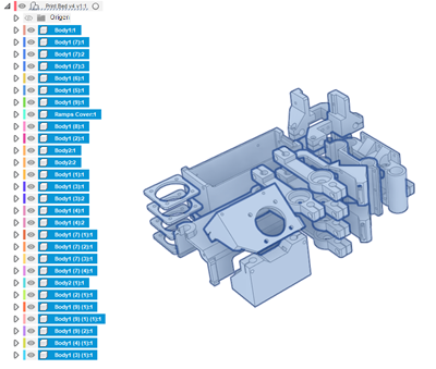 Selección de componentes para organización 3D