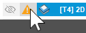 Haciendo clic en el icono de advertencia en el navegador