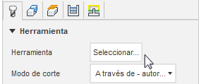 selección de herramienta de corte