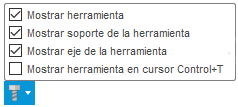 Mostrar puntos en una ruta de herramienta