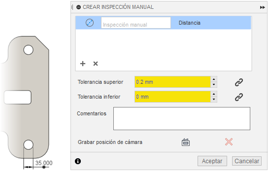 tolerancias introducidas automáticamente
