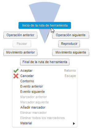 menú contextual de clic con el botón derecho