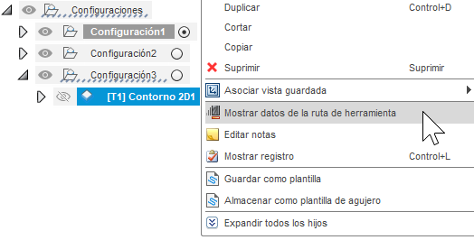 seleccionar ver ruta de herramienta desde el navegador