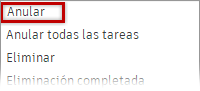 anular tarea
