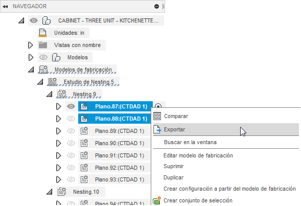 clic con el botón derecho en planos