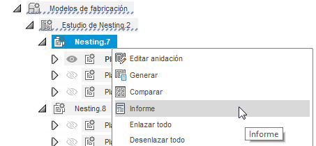 hacer clic con el botón derecho en nesting